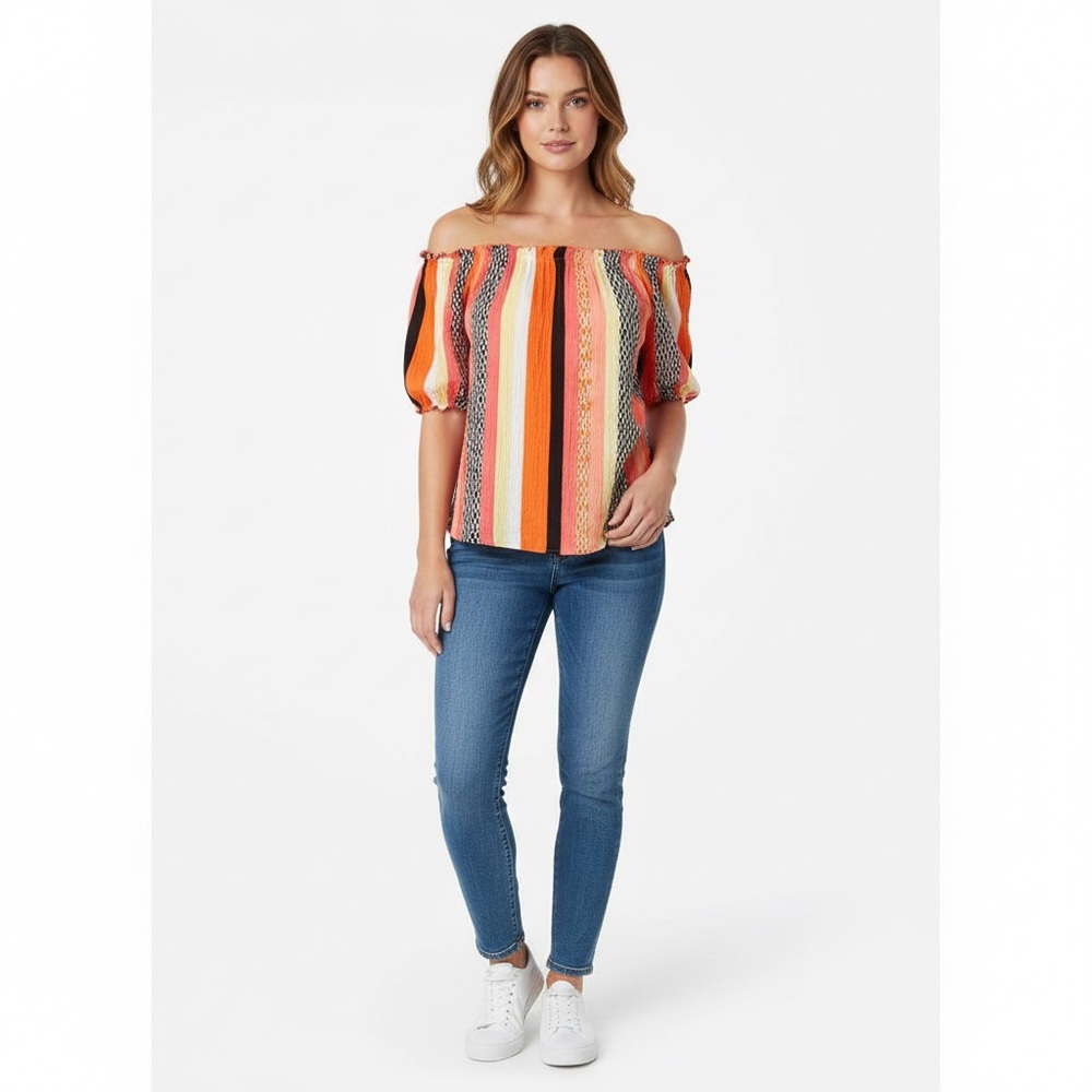 GAP Multicolor Textured Top Size M - Picture 6 of 7
